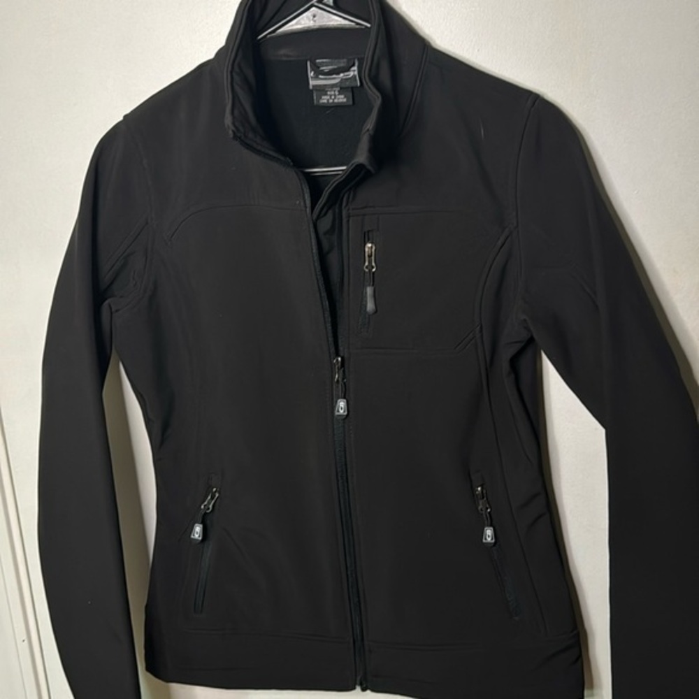 CB sports Women’s ski jacket Black‎ zip up coat small